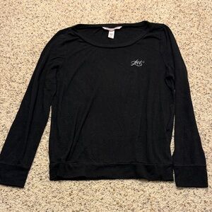 Victoria's Secret Black Long Sleeve Pajama Top